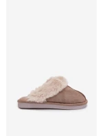 Dámské pantofle s kožíškem Khaki model 21772498 - Boto Dámské pantofle s kožíškem Khaki model 21772498 - Boto
