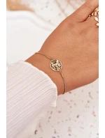 Dámský náramek s přívěskem model 21776927 s květinami zlatý - Boto