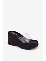 Dámské sandály na platformě s páskem Černé model 22107268 - Boto