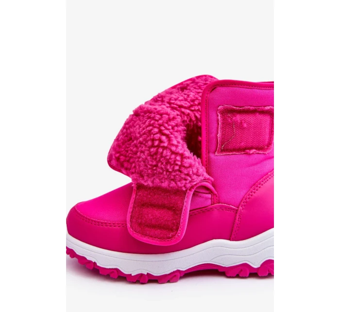 Dětské zateplené sněhule na suchý zip Pink Big Star Dětské zateplené sněhule na suchý zip Pink Big Star