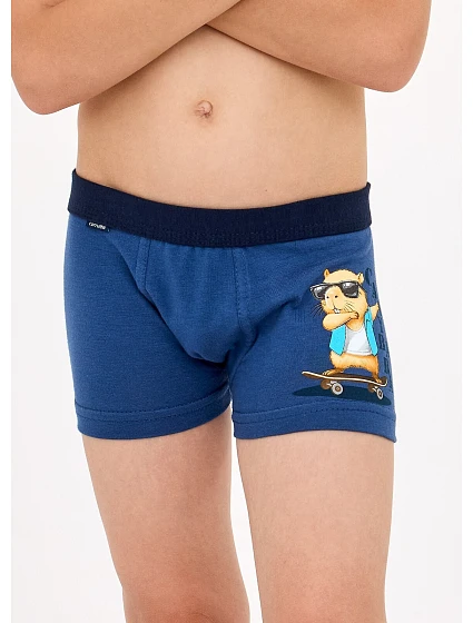 Dětské boxerky 2 Boy Tmavě modrá s potiskem  model 21817741 - Cornette