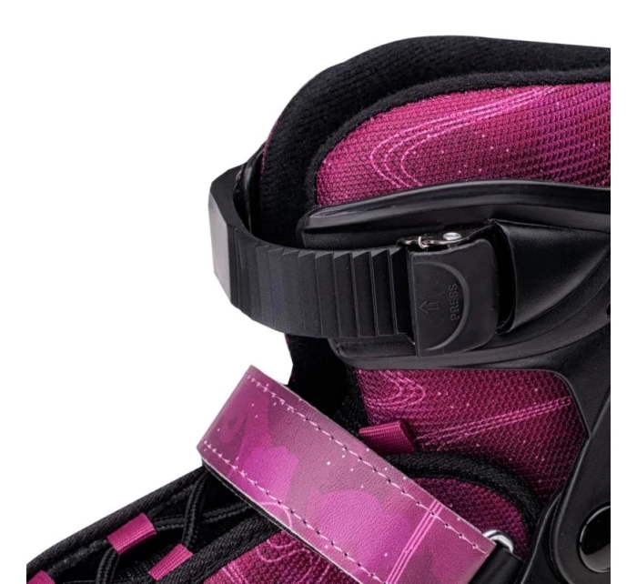 Detské kolieskové korčule 92800482425 čierno-ružové - Martes