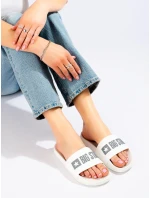 Pohodlné biele dámske ponožky bez päty Pohodlné biele dámske ponožky bez päty