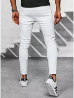 Pánske biele džínsové nohavice FashionStreet UX3922 Pánske biele džínsové nohavice FashionStreet UX3922