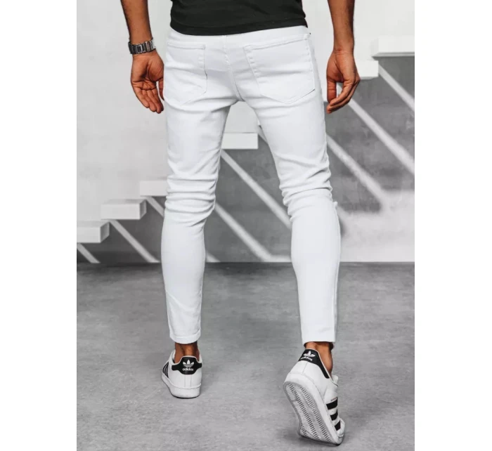 Pánske biele džínsové nohavice FashionStreet UX3922 Pánske biele džínsové nohavice FashionStreet UX3922