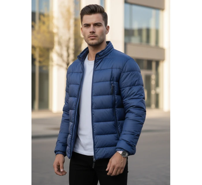 Pánská tmavě modrá prošívaná bunda Dstreet model 21969899 - FashionStreet