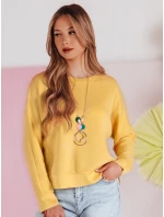 Dámska oversize maslová mikina s NUBISS žltá FashionStreet RY2798