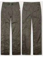 Dámské kalhoty typu cargo v khaki barvě model 18488406 - REMAKE Dámské kalhoty typu cargo v khaki barvě model 18488406 - REMAKE