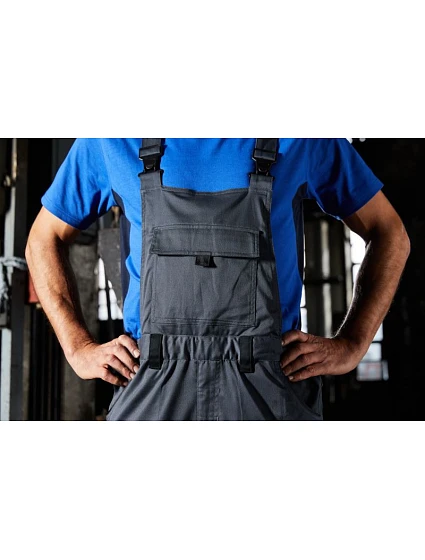 JN (94110) Pracovní kalhoty s laclem Strong dark green/black model 22533382 - Daiber JN (94110) Pracovní kalhoty s laclem Strong dark green/black model 22533382 - Daiber