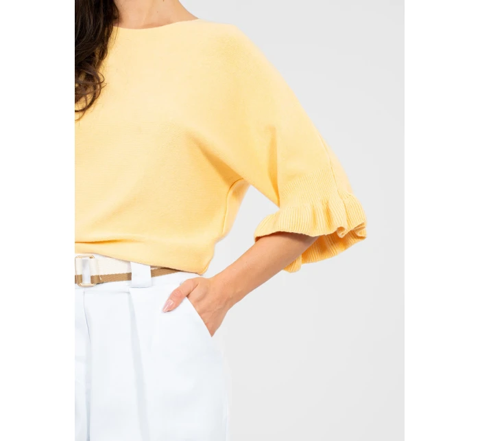 Sweter IT SW model 21958679 ciemny żółty - FPrice Sweter IT SW model 21958679 ciemny żółty - FPrice