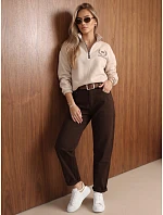 Jeansy damskie mom fit z paskiem model 22554654 - FashionStreet Jeansy damskie mom fit z paskiem model 22554654 - FashionStreet