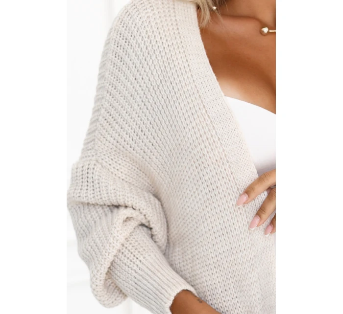 625-1 Cardigan - kardigán s vreckami - béžový 625-1 Cardigan - kardigán s vreckami - béžový