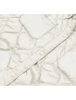 Dámská prošívaná oversize bunda v ecru barvě s kapucí model 20471213 - Ann Gissy