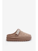 Damskie Kapcie Ocieplane Futerkiem Na Platformie Beżowe Azida Damskie Kapcie Ocieplane Futerkiem Na Platformie Beżowe Azida