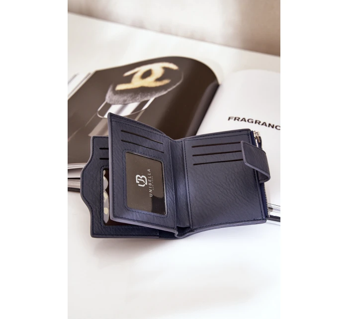 Portfel Damski Eko Skórzany Granatowy Jezorea