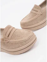 Krásne dámske hnedé mokasíny na platforme Krásne dámske hnedé mokasíny na platforme