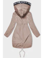 Dámska tenká bunda s ozdobným lemovaním béžová (1811-1)
