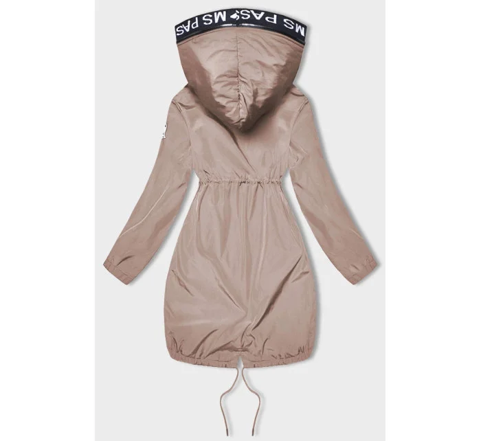 Dámska tenká bunda s ozdobným lemovaním béžová (1811-1)