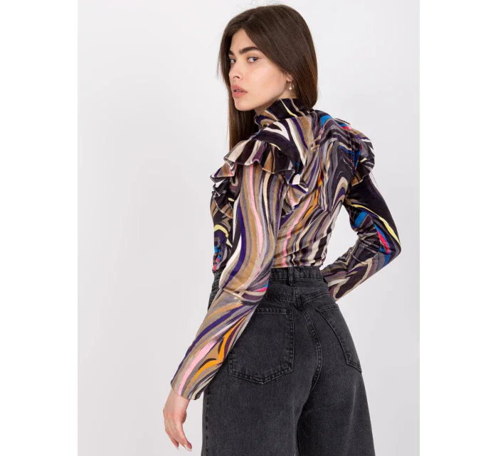 Blúzka DHJ BZ 6533C.90 čierna a béžová Blúzka DHJ BZ 6533C.90 čierna a béžová