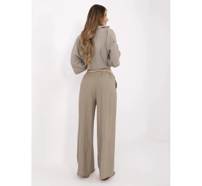 Spodnie MI SP model 21151264 ciemny bezowy - FPrice