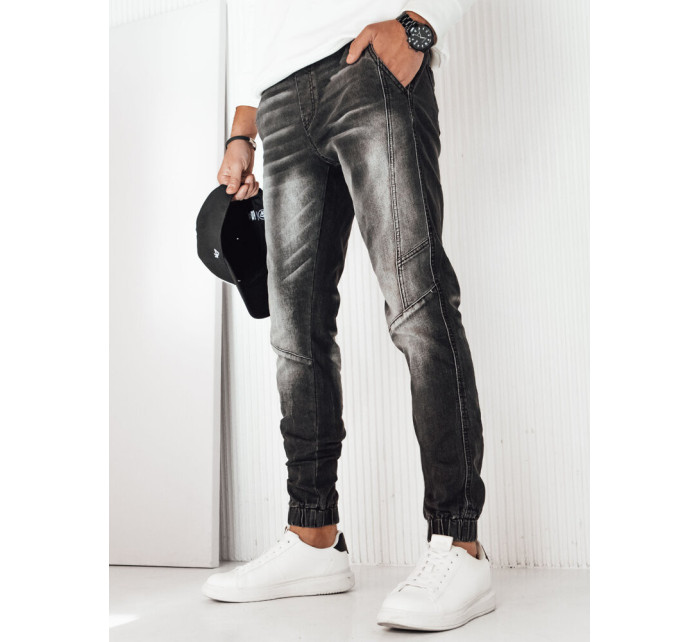 Pánske čierne džínsové tepláky Dstreet UX4253