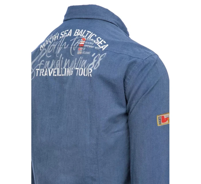 Pánska indigová košeľa FashionStreet DX2282