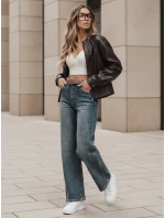 Dámské džínové kalhoty s širokými nohavicemi modré Dstreet model 21992649 - FashionStreet