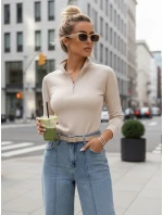 Dámská mikina se stojáčkem béžová Dstreet model 21996350 - FashionStreet