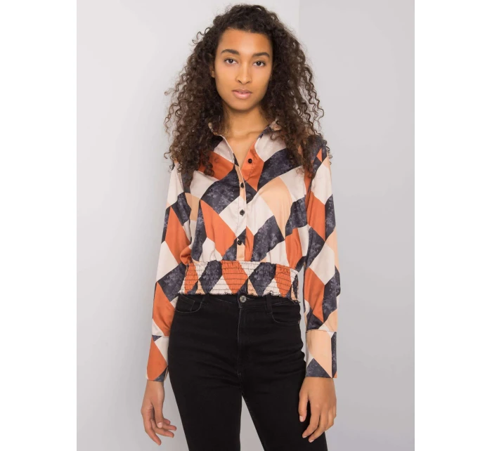 Blúzka DHJ BZ 15251.82 čierna a béžová Blúzka DHJ BZ 15251.82 čierna a béžová