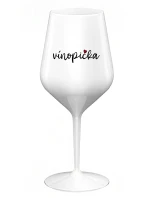 VÍNOPIČKA - biely nerozbitný pohár na víno 470 ml VÍNOPIČKA - biely nerozbitný pohár na víno 470 ml