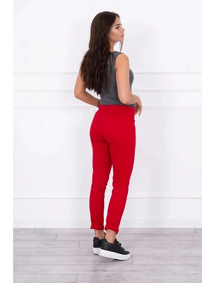 Dámské kalhoty model 19650885 červená - Kesi