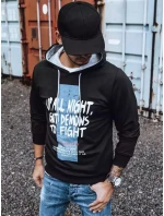 Pánská mikina s potiskem černá model 21966181 - Dstreet