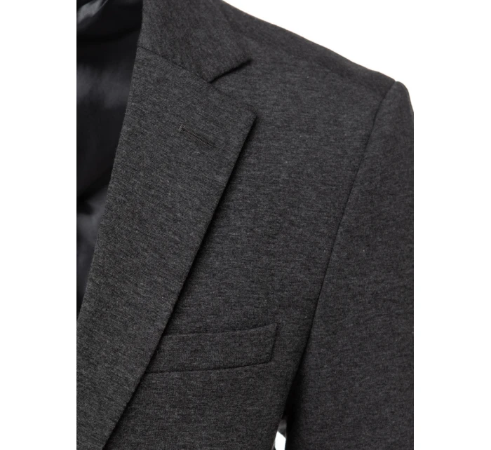 Pánske jednoradové sivé sako FashionStreet MX0624 Pánske jednoradové sivé sako FashionStreet MX0624