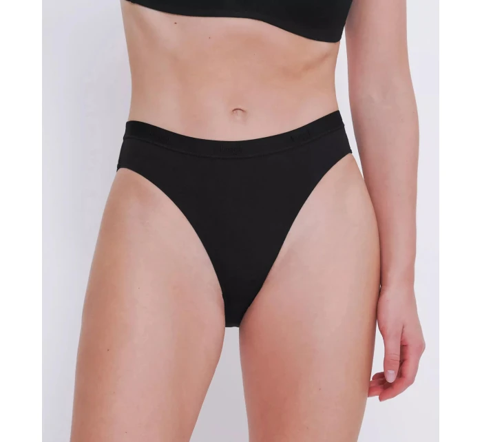 Dámske nohavičky GO Casual High leg 2P - BLACK - black 0004 - SLOGGI Dámske nohavičky GO Casual High leg 2P - BLACK - black 0004 - SLOGGI