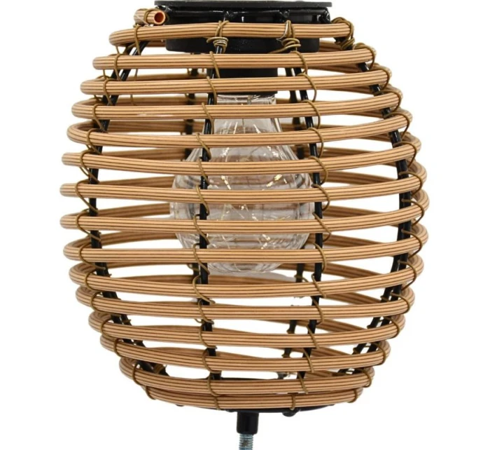 SOLÁRNA GUĽOVÁ LAMPA RATAN HNEDÁ PROGARDEN