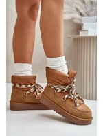 Dámské Sněhule Z Hladké Kůže S Šněrováním  Hnědé model 21674744 - D.Franklin