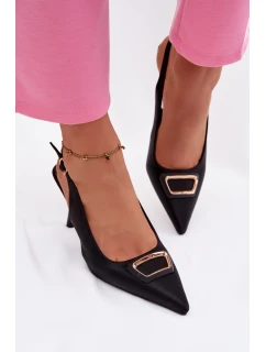 Dámské lodičky Sandály s ozdobným detailem Černé model 21937404 - Boto