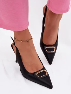 Dámské lodičky Sandály s ozdobným detailem Černé Lurella