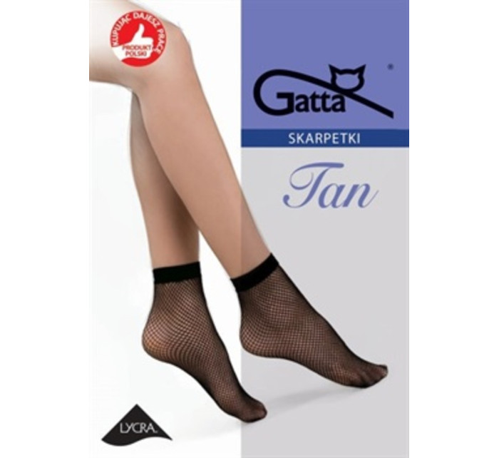 Sieťované dámske ponožky "kabaretky" TAN