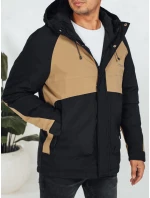 Pánská zimní bunda s kapucí v barvě camel Dstreet model 21991402 - FashionStreet