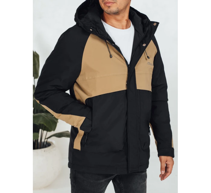 Pánská zimní bunda s kapucí v barvě camel Dstreet model 21991402 - FashionStreet