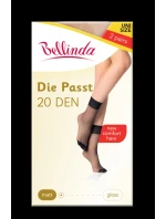 Silonkové matné ponožky 2 páry DIE PASST SOCKS 20 DEN - Bellinda - almond