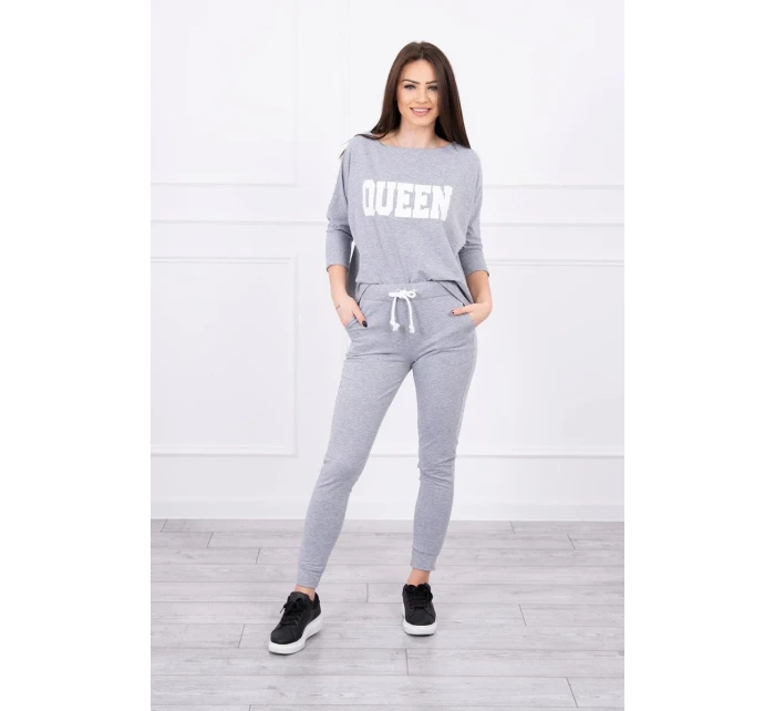 Sada s potiskem Queen grey