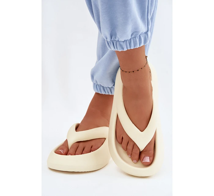 Dámské pěnové žabky světlá béžová Roux