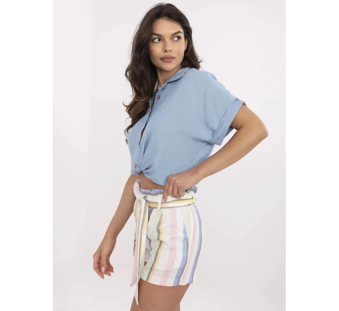 Šortky RO SN 2514.34P biela a modrá