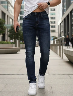 Jeansy męskie skinny granatowe model 22136413 - FashionStreet