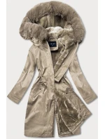 Dámska zimná bunda Teddy beige (b537-46)