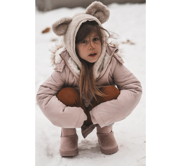 Dziecięce Śniegowce Ocieplane Na Suwak Różowe Big Star MM374101