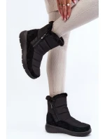 Dámské zimní boty s kožešinou černé model 21644820 - Boto Dámské zimní boty s kožešinou černé model 21644820 - Boto