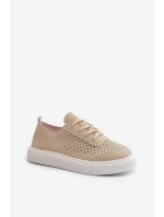 Tenisky Na Platformě Beige model 21666358 - Boto Tenisky Na Platformě Beige model 21666358 - Boto